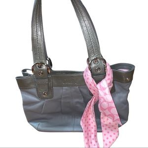 COACH F15045 Gray Soho Pleated Tote AUTHENTIC